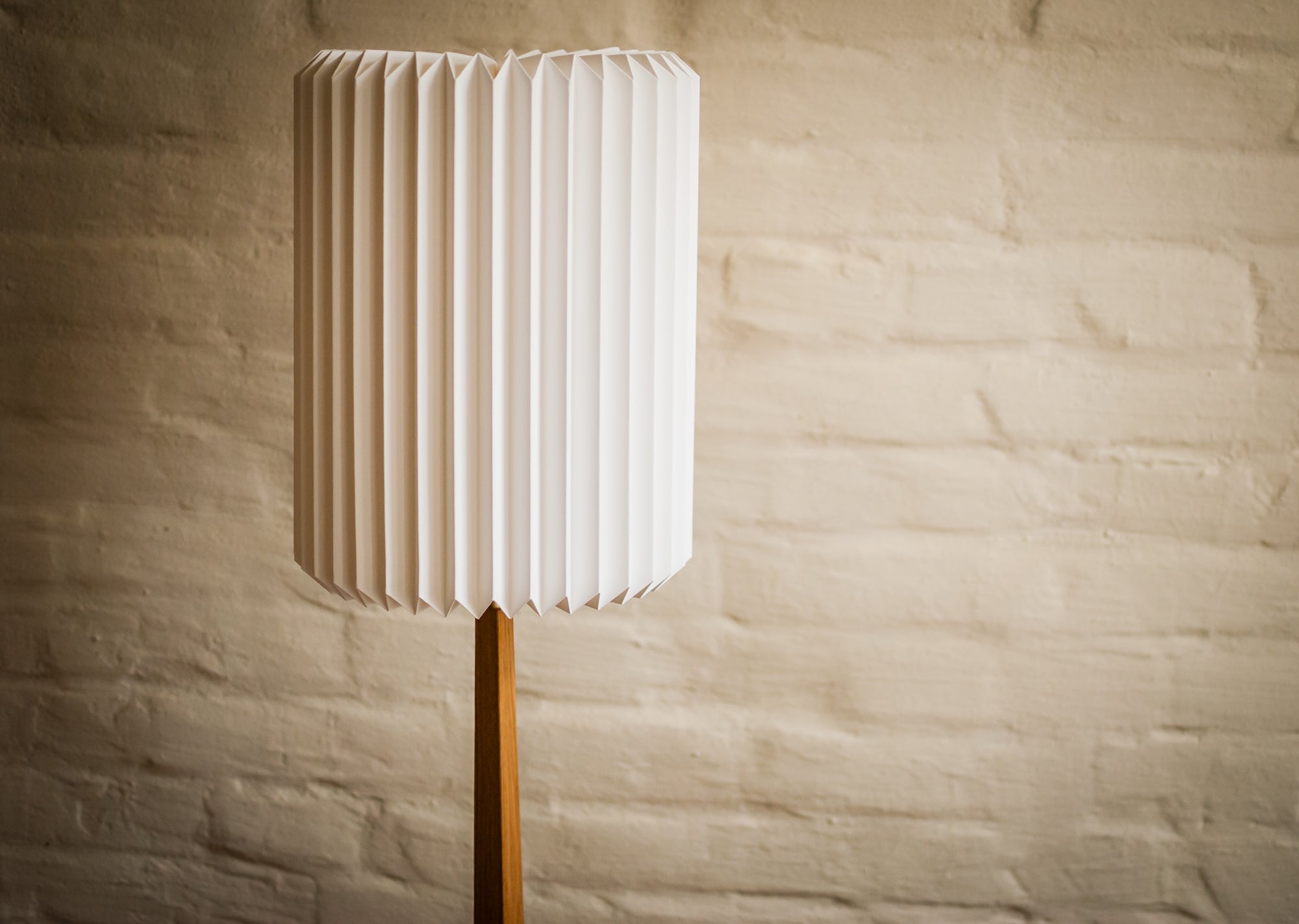 Stehlampe Eiche/Buche Origami – japandi style lampe